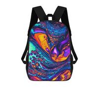 sinyumoney Kids Backpacks Backpack School Backpack Children School Bag Travel Rucksacks Book Bags 3D Printed Abstract Fluid Art Composition Backpack for Kids Boys And Girls 17inch