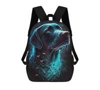 sinyumoney Kids Backpacks Backpack School Backpack Children School Bag Travel Rucksacks Book Bags 3D Printed Neon Waterfall Dog Portrait Backpack for Kids Boys And Girls 17inch