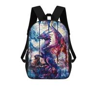 sinyumoney Kids Backpacks Backpack School Backpack Children School Bag Travel Rucksacks Book Bags 3D Printed Tranquil Azure Dragon Backpack for Kids Boys And Girls 17inch