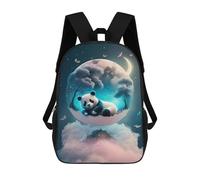 sinyumoney Kids Backpacks Backpack School Backpack Children School Bag Travel Rucksacks Book Bags 3D Printed Panda Dreams in Moonlight Backpack for Kids Boys And Girls 17inch