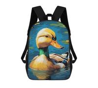 sinyumoney Kids Backpacks Backpack School Backpack Children School Bag Travel Rucksacks Book Bags 3D Printed Duck Art Farm Animal Backpack for Kids Boys And Girls 17inch