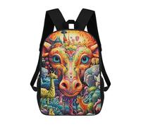 sinyumoney Kids Backpacks Backpack School Backpack Children School Bag Travel Rucksacks Book Bags 3D Printed Colorful Fantasy Wildlife Backpack for Kids Boys And Girls 17inch