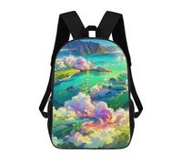 sinyumoney Kids Backpacks Backpack School Backpack Children School Bag Travel Rucksacks Book Bags 3D Printed Island of Dreams -3 Backpack for Kids Boys And Girls 17inch