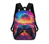 sinyumoney Kids Backpacks Backpack School Backpack Children School Bag Travel Rucksacks Book Bags 3D Printed Galactic Gaming Gloves Backpack for Kids Boys And Girls 17inch