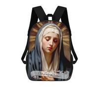 sinyumoney Kids Backpacks Backpack School Backpack Children School Bag Travel Rucksacks Book Bags 3D Printed Our Lady of Sorrows Backpack for Kids Boys And Girls 17inch