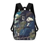sinyumoney Kids Backpacks Backpack School Backpack Children School Bag Travel Rucksacks Book Bags 3D Printed Japanese Panda Bear Anime Backpack for Kids Boys And Girls 17inch