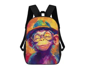 sinyumoney Kids Backpacks Backpack School Backpack Children School Bag Travel Rucksacks Book Bags 3D Printed Smile Monkey Backpack for Kids Boys And Girls 17inch