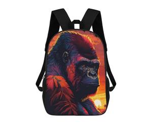 sinyumoney Kids Backpacks Backpack School Backpack Children School Bag Travel Rucksacks Book Bags 3D Printed Gorilla Majesty at Sunset Backpack for Kids Boys And Girls 17inch