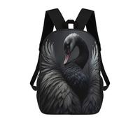 sinyumoney Kids Backpacks © Black Swan Wings by Wes And Dotty Weber Backpack School Backpack Children School Bag Travel Rucksacks Book Bags 3D Printed Backpack for Kids Boys And Girls 17inch
