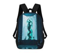 sinyumoney Kids Backpacks Blue Lighted Statue Display Backpack School Backpack Children School Bag Travel Rucksacks Book Bags 3D Printed Backpack for Kids Boys And Girls 17inch