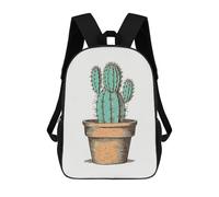 sinyumoney Kids Backpacks, Cactus Minimalist Vintage Kids Backpack Student School Bag 3D Printed Bag Travel Backpacks Fashion Backpack Children Waterproof School Bags 17inch