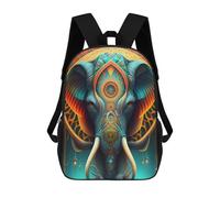 sinyumoney Kids Backpacks Colorful Elephant Mandala Artwork Backpack School Backpack Children School Bag Travel Rucksacks Book Bags 3D Printed Backpack for Kids Boys And Girls 17inch