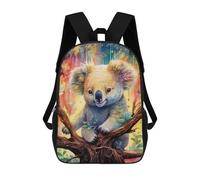 sinyumoney Kids Backpacks Colorful Koala in Fantasy Forest-2 Backpack School Backpack Children School Bag Travel Rucksacks Book Bags 3D Printed Backpack for Kids Boys And Girls 17inch