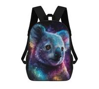 sinyumoney Kids Backpacks, Cosmic Koala Art Print-23 Kids Backpack Student School Bag 3D Printed Bag Travel Backpacks Fashion Backpack Children Waterproof School Bags 17inch