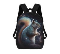 sinyumoney Kids Backpacks Cosmic Squirrel Art Print Backpack School Backpack Children School Bag Travel Rucksacks Book Bags 3D Printed Backpack for Kids Boys And Girls 17inch