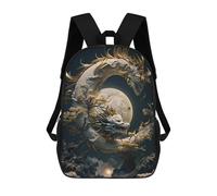 sinyumoney Kids Backpacks Dragon Moonlit Sky -22 Backpack School Backpack Children School Bag Travel Rucksacks Book Bags 3D Printed Backpack for Kids Boys And Girls 17inch