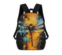 sinyumoney Kids Backpacks Dragonfly Art Print Backpack School Backpack Children School Bag Travel Rucksacks Book Bags 3D Printed Backpack for Kids Boys And Girls 17inch