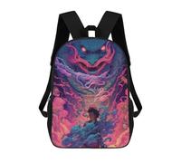 sinyumoney Kids Backpacks, Dragon's Whisper Kids Backpack Student School Bag 3D Printed Bag Travel Backpacks Fashion Backpack Children Waterproof School Bags 17inch
