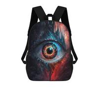 sinyumoney Kids Backpacks, Eerie Eye Fantasy Artwork Kids Backpack Student School Bag 3D Printed Bag Travel Backpacks Fashion Backpack Children Waterproof School Bags 17inch