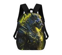 sinyumoney Kids Backpacks, Electric Lion Armor Kids Backpack Student School Bag 3D Printed Bag Travel Backpacks Fashion Backpack Children Waterproof School Bags 17inch