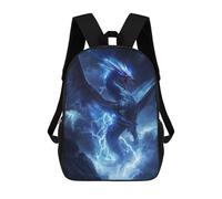sinyumoney Kids Backpacks Electric Storm Dragon Artwork Backpack School Backpack Children School Bag Travel Rucksacks Book Bags 3D Printed Backpack for Kids Boys And Girls 17inch