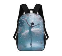 sinyumoney Kids Backpacks, Enchanted Ballet Dance in Flowers -1 Kids Backpack Student School Bag 3D Printed Bag Travel Backpacks Fashion Backpack Children Waterproof School Bags 17inch