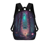 sinyumoney Kids Backpacks, Enchanted Forest Pathway Kids Backpack Student School Bag 3D Printed Bag Travel Backpacks Fashion Backpack Children Waterproof School Bags 17inch