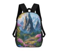 sinyumoney Kids Backpacks, Enchanted Garden Path -1 Kids Backpack Student School Bag 3D Printed Bag Travel Backpacks Fashion Backpack Children Waterproof School Bags 17inch