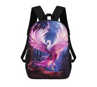 sinyumoney Kids Backpacks Enchanted Phoenix in Mystic Forest Backpack School Backpack Children School Bag Travel Rucksacks Book Bags 3D Printed Backpack for Kids Boys And Girls 17inch