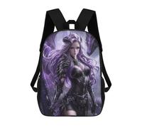 sinyumoney Kids Backpacks Fantasy Dragon Warrior Woman Artwork Backpack School Backpack Children School Bag Travel Rucksacks Book Bags 3D Printed Backpack for Kids Boys And Girls 17inch
