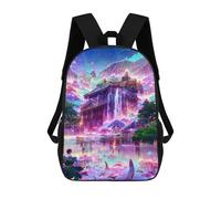 sinyumoney Kids Backpacks, Fantasy Floating Island -3 Kids Backpack Student School Bag 3D Printed Bag Travel Backpacks Fashion Backpack Children Waterproof School Bags 17inch