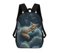 sinyumoney Kids Backpacks Fox Dreams in Clouds -1 Backpack School Backpack Children School Bag Travel Rucksacks Book Bags 3D Printed Backpack for Kids Boys And Girls 17inch