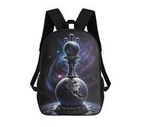 sinyumoney Kids Backpacks Galactic Chess Piece Backpack School Backpack Children School Bag Travel Rucksacks Book Bags 3D Printed Backpack for Kids Boys And Girls 17inch