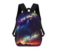 sinyumoney Kids Backpacks, Galactic Desert Glow Kids Backpack Student School Bag 3D Printed Bag Travel Backpacks Fashion Backpack Children Waterproof School Bags 17inch