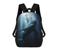 sinyumoney Kids Backpacks Great White Shark Underwater Sunlight Backpack School Backpack Children School Bag Travel Rucksacks Book Bags 3D Printed Backpack for Kids Boys And Girls 17inch