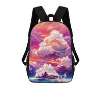 sinyumoney Kids Backpacks Island in The Sky -5 Backpack School Backpack Children School Bag Travel Rucksacks Book Bags 3D Printed Backpack for Kids Boys And Girls 17inch