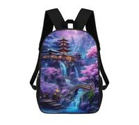 sinyumoney Kids Backpacks Japanese Fantasy 02 Backpack School Backpack Children School Bag Travel Rucksacks Book Bags 3D Printed Backpack for Kids Boys And Girls 17inch