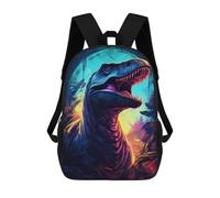 sinyumoney Kids Backpacks, Jurassic Beast Unleashed Kids Backpack Student School Bag 3D Printed Bag Travel Backpacks Fashion Backpack Children Waterproof School Bags 17inch