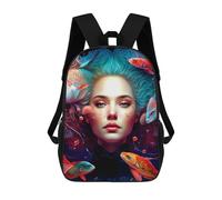 sinyumoney Kids Backpacks Mermaid Dreams Underwater Fantasy -1 Backpack School Backpack Children School Bag Travel Rucksacks Book Bags 3D Printed Backpack for Kids Boys And Girls 17inch
