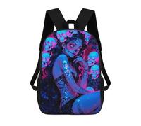 sinyumoney Kids Backpacks Mexican Skulls Girl Backpack School Backpack Children School Bag Travel Rucksacks Book Bags 3D Printed Backpack for Kids Boys And Girls 17inch