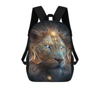 sinyumoney Kids Backpacks, Mystic Lion Portrait Kids Backpack Student School Bag 3D Printed Bag Travel Backpacks Fashion Backpack Children Waterproof School Bags 17inch