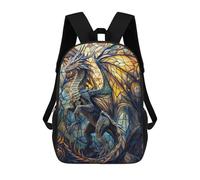sinyumoney Kids Backpacks, Mythical Sentinel Kids Backpack Student School Bag 3D Printed Bag Travel Backpacks Fashion Backpack Children Waterproof School Bags 17inch