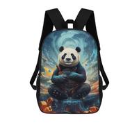 sinyumoney Kids Backpacks, Panda Astronaut in Space -3 Kids Backpack Student School Bag 3D Printed Bag Travel Backpacks Fashion Backpack Children Waterproof School Bags 17inch