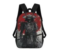 sinyumoney Kids Backpacks, Samurai Warrior Art Print-5 Kids Backpack Student School Bag 3D Printed Bag Travel Backpacks Fashion Backpack Children Waterproof School Bags 17inch