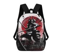 sinyumoney Kids Backpacks Samurai Warrior Poster-1 Backpack School Backpack Children School Bag Travel Rucksacks Book Bags 3D Printed Backpack for Kids Boys And Girls 17inch