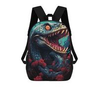 sinyumoney Kids Backpacks, Serpent's Embrace Kids Backpack Student School Bag 3D Printed Bag Travel Backpacks Fashion Backpack Children Waterproof School Bags 17inch
