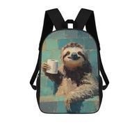 sinyumoney Kids Backpacks Sloth with Toilet Paper in Bathtub Backpack School Backpack Children School Bag Travel Rucksacks Book Bags 3D Printed Backpack for Kids Boys And Girls 17inch