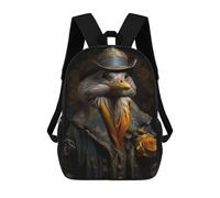 sinyumoney Kids Backpacks, Sophisticated Goose Kids Backpack Student School Bag 3D Printed Bag Travel Backpacks Fashion Backpack Children Waterproof School Bags 17inch