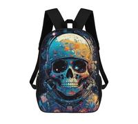 sinyumoney Kids Backpacks Space Explorer Cosmic Skull Art Backpack School Backpack Children School Bag Travel Rucksacks Book Bags 3D Printed Backpack for Kids Boys And Girls 17inch