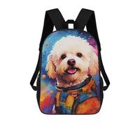 sinyumoney Kids Backpacks Space Poodle Adventure -2 Backpack School Backpack Children School Bag Travel Rucksacks Book Bags 3D Printed Backpack for Kids Boys And Girls 17inch